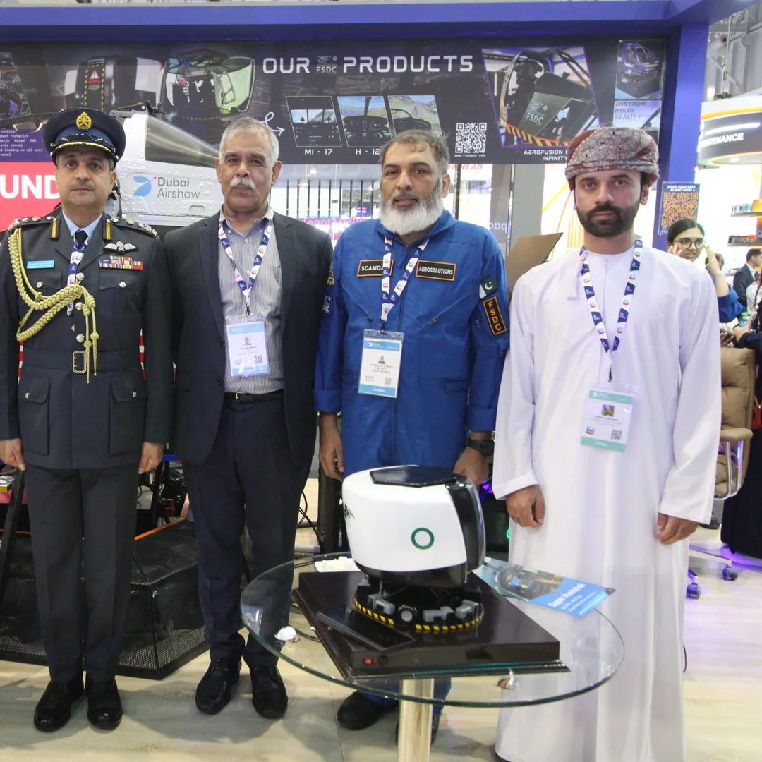 A senior military delegation with the FSDC team at Dubai Airshow 2025