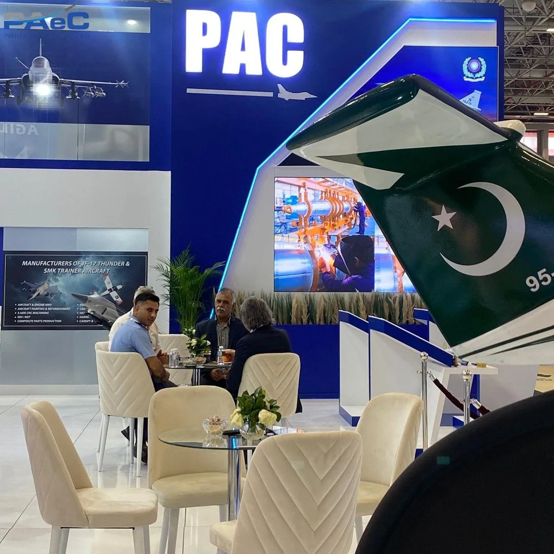 The Pakistan Aeronautical Complex stand at IDEF 2025, Istanbul