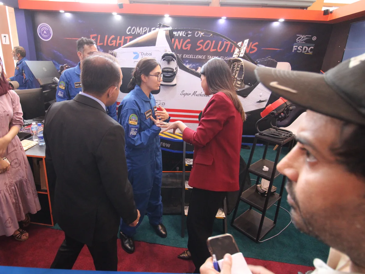 Media recording at the FSDC Aerosolutions stand, Indus RAS Expo 2026