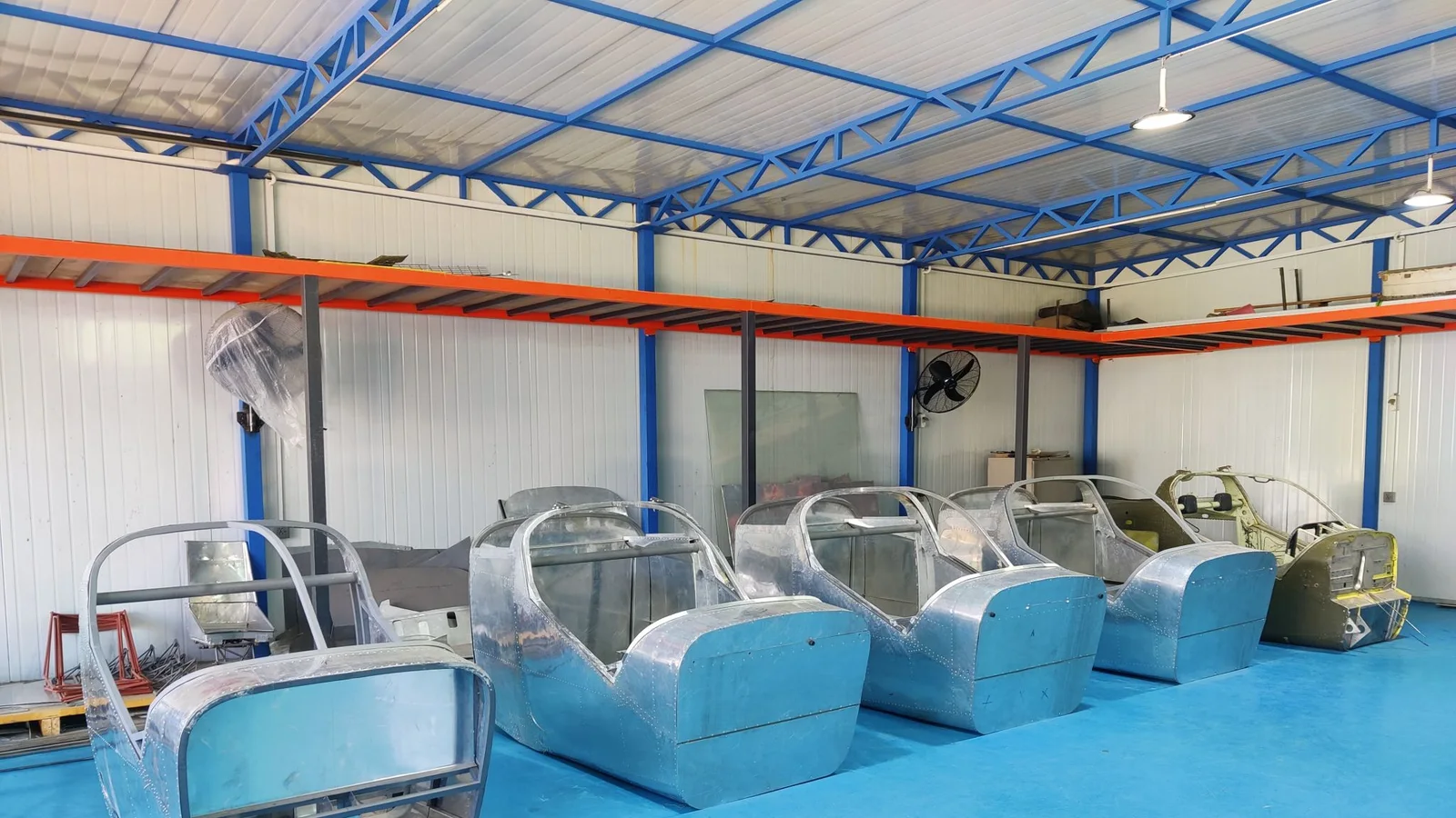 Mushshak and Super Mushshak simulator cockpit shells in production